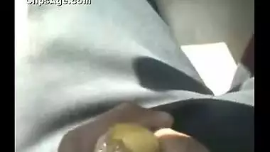 Local desi Inian Tamil maid shaking and making the guy cum in car MMS
