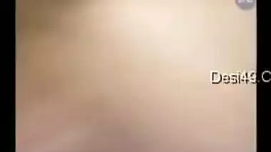 Indian babe displays naked XXX boobs and puts hand down there to rub clit