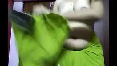 Indian porn videos of Deep naval muslim bhabhi wearing her eid gift