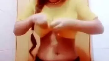 It's the first time amateur Indian girl takes all the XXX clothes off
