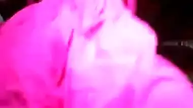 Desi XXX girl in pink plays with her own boobs and nipples in MMS video