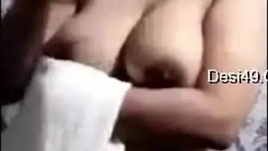 Desi girl can't hide from client who jerks off to her taking shower