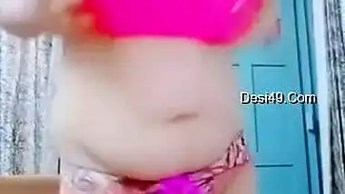 Young woman loves staying home alone cause she can perform sex show