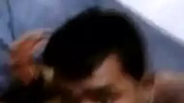 Desi guy kisses juicy XXX nipples of chubby GF during relax in bed