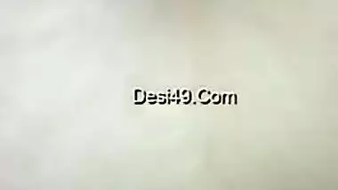 Desi mom puts her big boobies and hairy pussy right in the camera